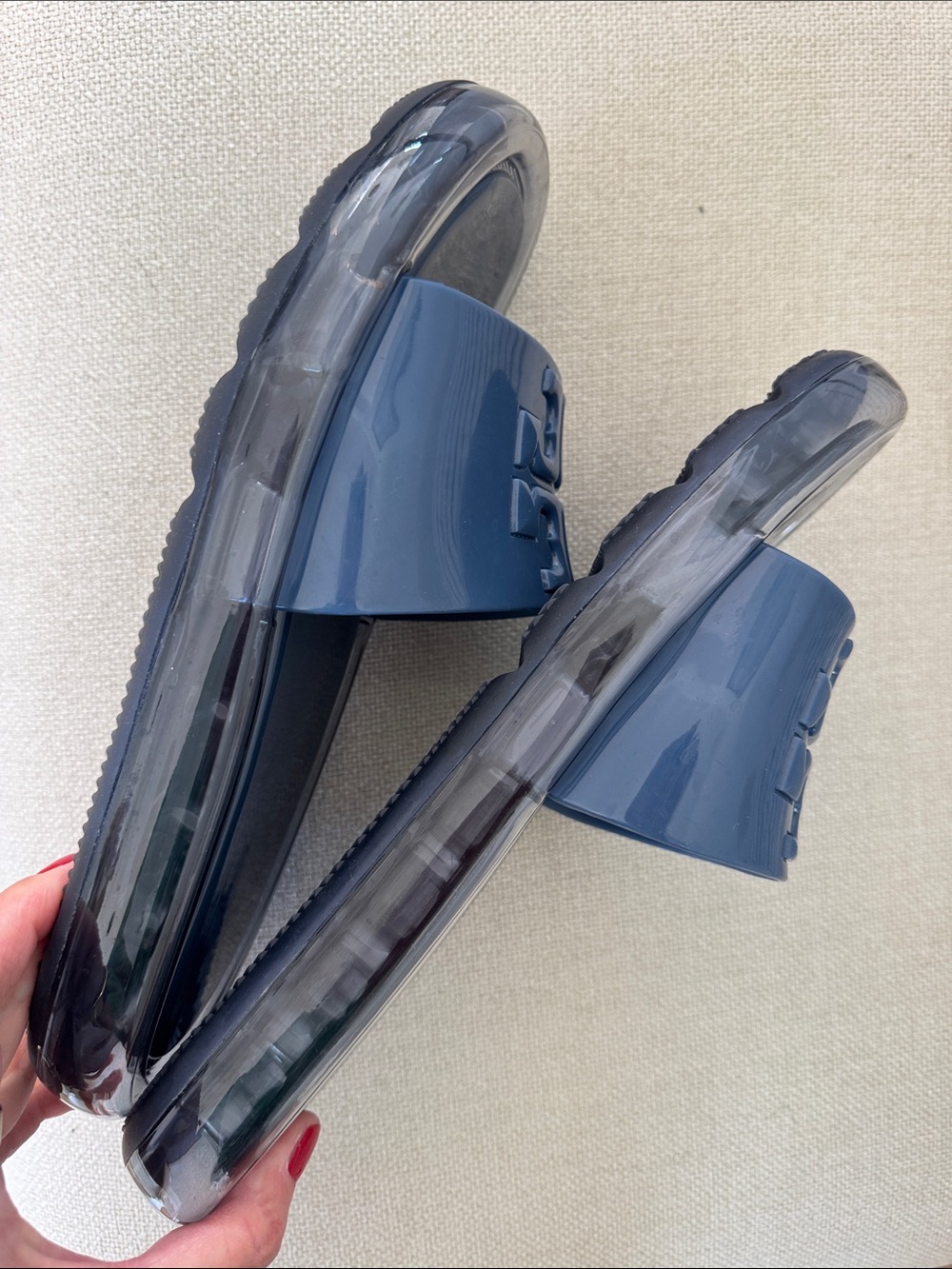 Tory Burch Deep Bubble Jelly Slide Sandals blue woman’s size 9 shoes waterproof - Picture 6 of 10